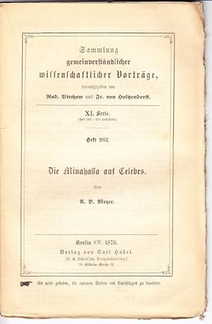 Die Minahassa auf Celebes. Eine Reiseerinnerung. Vortrag, gehalten in Dresden im März 1876.
