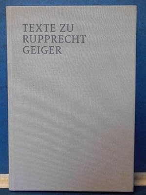 Imagen del vendedor de Texte zu Rupprecht Geiger a la venta por Eugen Kpper
