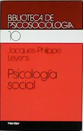 Image du vendeur pour Psicologa social. mis en vente par Librera y Editorial Renacimiento, S.A.