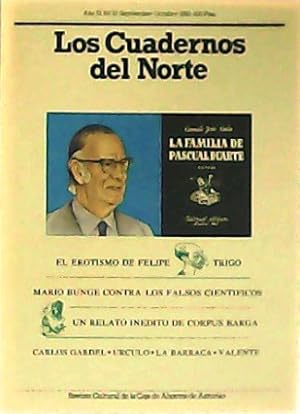 Bild des Verkufers fr LOS CUADERNOS DEL NORTE N 15. Revista cultural. Camilo Jos Cela. El erotismo de Felipe Trigo. Mario Bunge contra los falsos cientficos. Un relato indito de Corpus Barga. Carlos Gardel. Urculo. La Barraca. Valente Colaboran: J. A. Massoliver Rodenas, Anthony Kerrigan, M. Antoln Rato, Fernando Huarte Morton, Jos A. Valente, Pedro Romero de Sols. zum Verkauf von Librera y Editorial Renacimiento, S.A.