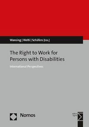 Seller image for The Right to Work for Persons with Disabilities: International Perspectives for sale by buchversandmimpf2000