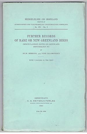 Further Records of Rare or New Greenland Birds. (Miscellaneous Notes on Greenland Ornithology IV)