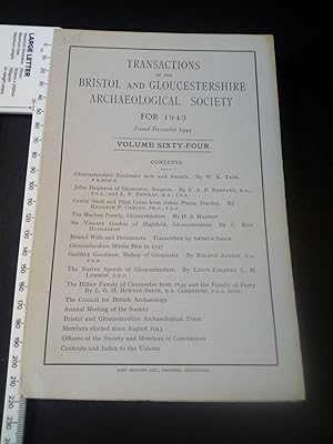 Transactions of the Bristol and Gloucestershire Archaeology Society for 1943. Issued December 194...