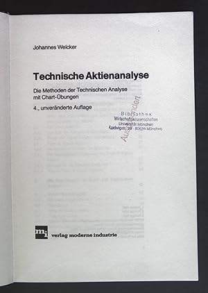 Bild des Verkufers fr Technische Aktienanalyse: Die Methode der Technischen Analyse mit Chat-bungen. zum Verkauf von books4less (Versandantiquariat Petra Gros GmbH & Co. KG)