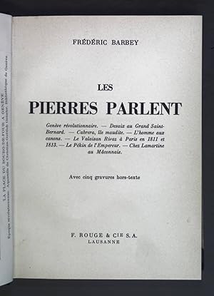 Imagen del vendedor de Les Pierres Parlent. a la venta por books4less (Versandantiquariat Petra Gros GmbH & Co. KG)