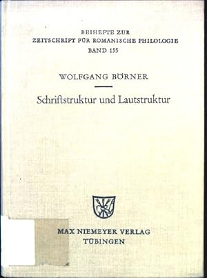 Image du vendeur pour Schriftstruktur und Lautstruktur : Studien zur altgalic. Skripta. Zeitschrift fr romanische Philologie ; Bd. 155 mis en vente par books4less (Versandantiquariat Petra Gros GmbH & Co. KG)