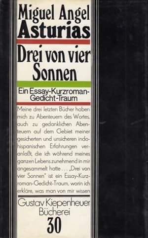 Bild des Verkufers fr Drei von vier Sonnen Ein Essay - Kurzroman - Gedicht - Traum zum Verkauf von Leipziger Antiquariat