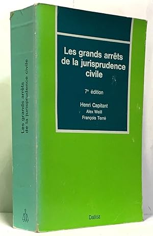 Bild des Verkufers fr Les Grands arrts de la jurisprudence civile - 7e dition zum Verkauf von crealivres