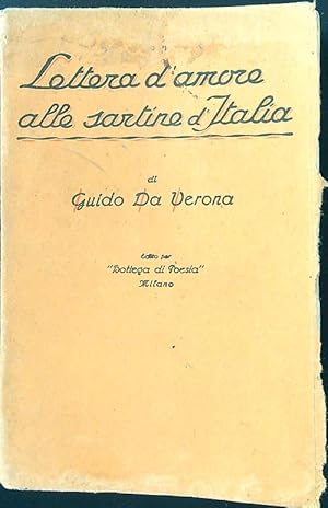 Bild des Verkufers fr Lettera d'amore alle sartine d'Italia zum Verkauf von Librodifaccia