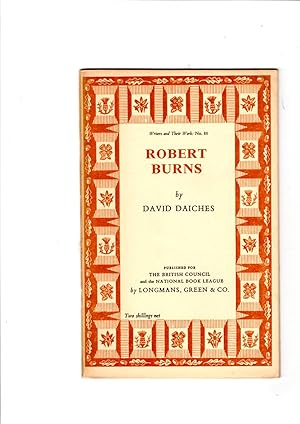 Imagen del vendedor de Robert Burns. Writers and Their Work no. 88. a la venta por Gwyn Tudur Davies