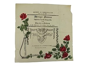 Souvenir in Commemoration of the Marriage Between Captain Cyril Asquith and Miss Anne Pollock at ...