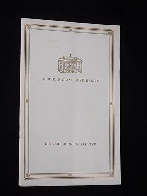 Seller image for Programmheft Deutsche Staatsoper Berlin 1960/61. DIE VERLOBUNG IM KLOSTER nach Sheridan von Prokofjew (Musik). Musikal. Ltg.: Lovro von Matacic, Insz.: Erich-Alexander Winds, Ausstattung: Heinz Pfeiffenberger. Mit Gerhard Stolze, Robert Lauhfer, Ingeborg Wenglor, Anneliese Mller, Gerhard Unger, Gertraud Prenzlow, Heinrich Pflanzl, Helga Termer, Jupp Brandt for sale by Fast alles Theater! Antiquariat fr die darstellenden Knste