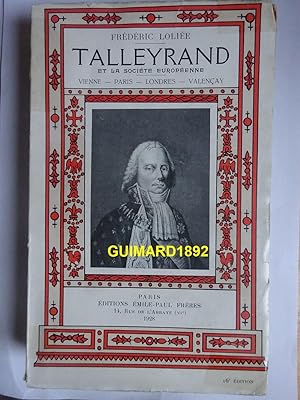 Talleyrand et la société européenne