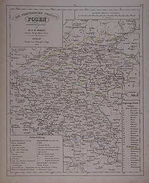 Die Preussische Provinz Posen entworfen und gezeichnet von Dr. J. W. Streit Königl. Preuss. Major...