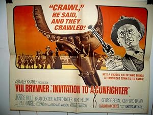 INVITATION TO A GUNFIGHTER-1964-YUL BRYNNER-HALF SHEET- VG