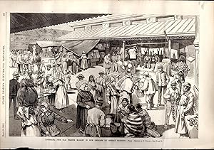 Seller image for ENGRAVING: "Louisiana--The Old French Market in New Orleans on Sunday Morning". engraving from Frank Leslie's Illustrated Newspaper: March 31,1883 for sale by Dorley House Books, Inc.