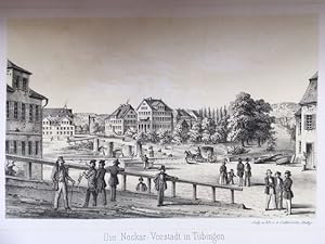 Die Neckar-Vorstadt in Tübingen. Aufg. u. lith.(ographiert) von A. Gatternicht.