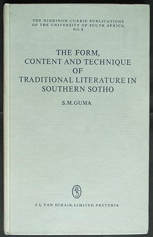 The Form, Content and Technique of Traditional Literature in Southern Sotho