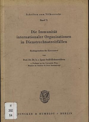 Seller image for Die Immunitt internationaler Organisationen in Dienstrechtsstreitfllen for sale by Antiquariat Bookfarm