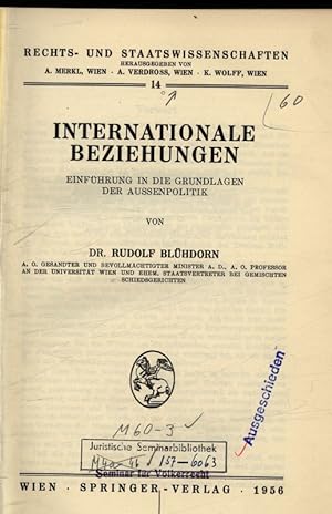 Image du vendeur pour Internationale Beziehungen mis en vente par Antiquariat Bookfarm
