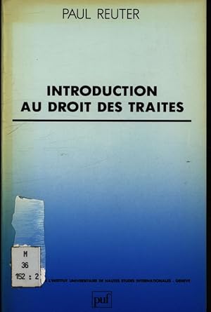 Image du vendeur pour Introduction au droit des traits mis en vente par Antiquariat Bookfarm