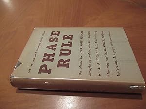 Bild des Verkufers fr The Phase Rule And Its Applications (Ninth Edition, First Printing) zum Verkauf von Arroyo Seco Books, Pasadena, Member IOBA