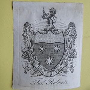 Armorial Bookplate of Thomas Roberts