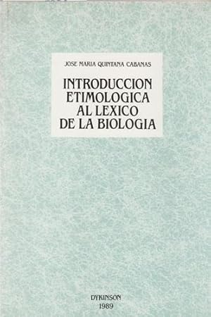 Immagine del venditore per Introduccin etimolgica al Lxico de la Biologa venduto da Librera Cajn Desastre