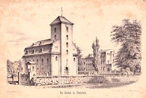 Die Kirche in Ottensen. Kreide-Lithographie von J. J. Trube. Druck d. lith: Jnst: v. Ch.s Fuchs, ...