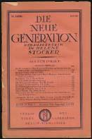 Die neue Generation. Oktober 1928. 24. Jahrgang, Heft 10.
