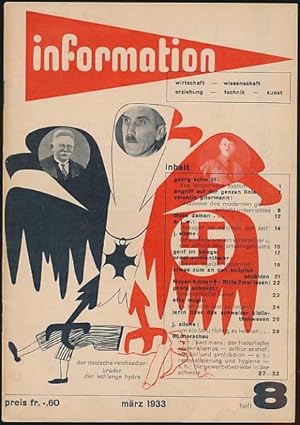 Information. 1. Jahrgang. Heft 8. März 1933.
