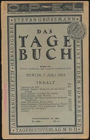 Das Tage-Buch. Juli 1923. Jahrgang IV, Heft 27.