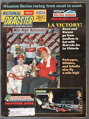 National Dragster-NHRA 8/6/1993-Jolly rancher Nationals-Bob Glidden-Gwynn-VG