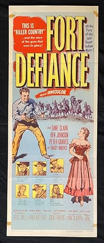 FORT DEFIANCE-BEN JOHNSON-PETER GRAVES-IRON EYES-INDIAN VG-