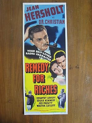 REMEDY FOR RICHES-JEAN HERSHOLT-EDGAR KENNEDY-INSERT'40 FN