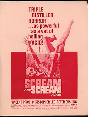 Scream and Scream Again Movie Herald- Promo item 1970