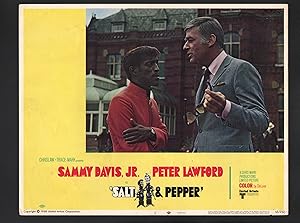 Image du vendeur pour Salt and Pepper Lobby Card #1-1968- Sammy Davis, Jr and Peter Lawford. mis en vente par DTA Collectibles