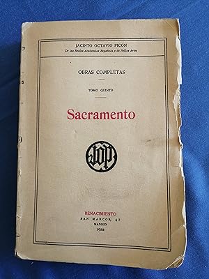 Seller image for Obras completas. Tomo quinto : Sacramento for sale by Perolibros S.L.