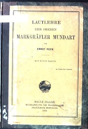 Lautlehre der oberen Markgräfler Mundart. Sammlung kurzer Grammatiken Deutscher Mundarten. Band x