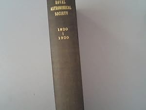 Bild des Verkufers fr History of the Royal Astronomical Society 1820-1920. zum Verkauf von Antiquariat Bookfarm