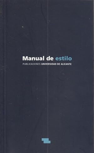 Seller image for MANUAL DE ESTILO for sale by Librera Vobiscum