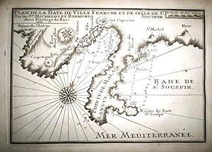 Plan de la Baye de Ville Franche et de celle de St. Souspir.