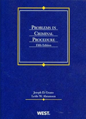 Imagen del vendedor de Problems in Criminal Procedure a la venta por GreatBookPrices