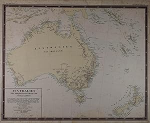 Australien (Neu - Holland, Australland). Farblithographierte Karte von Ludwig Ewald aus "Bauerkel...