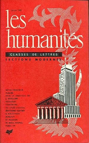 Les Humanités. Classes de Lettres. Sections Modernes. No 5. Dissertation philosophique:L'homme do...