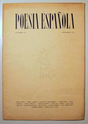 Bild des Verkufers fr POESA ESPAOLA. NM 21 - Madrid 1953 zum Verkauf von Llibres del Mirall