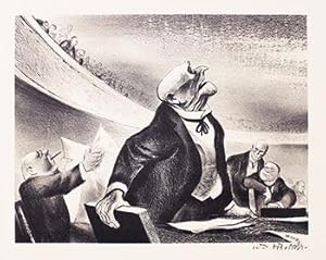 The Opposition. Signed lithograph.