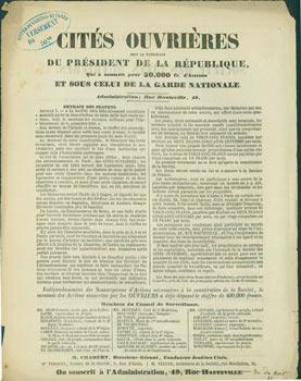 Image du vendeur pour Cites Ouvrieres Sous Le Patronage du President De La Republique; & Extrait Des Statuts. mis en vente par Wittenborn Art Books