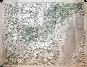 Eisenstadt - Land: BURGENLAND / UNGARN / NIEDERÖSTERREICH Wanderkarte mit Waldaufdruck und Wegmar...