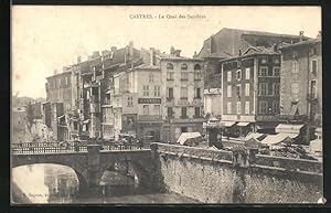 Carte postale Castres, Le quai des Jacobins